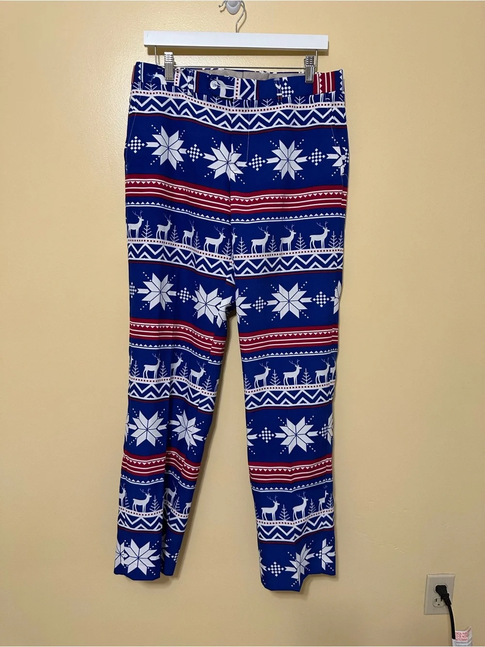 OpposuitsThe Rudolph Christmas Suit Novelty Reindeer Snowflake Men 40 Blue